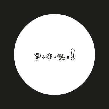 formül matematiksel semboller, eğitim kavramı