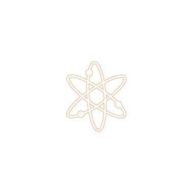 Moleküler bileşik düz simgesi, vektör, illüstrasyon