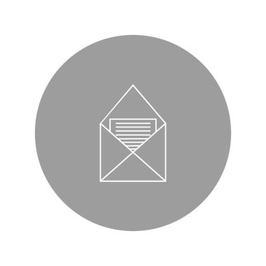 mektup zarfının minimalist vektör simgesi