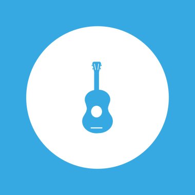 Gitar web simgesi, vektör çizim 
