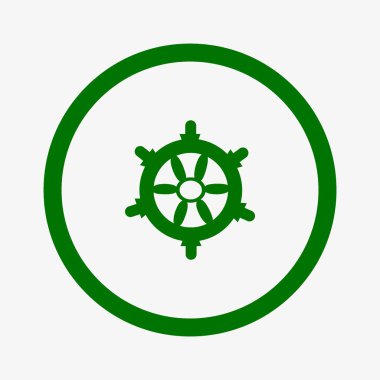 tekne El-tekerlek minimalist simgesi 