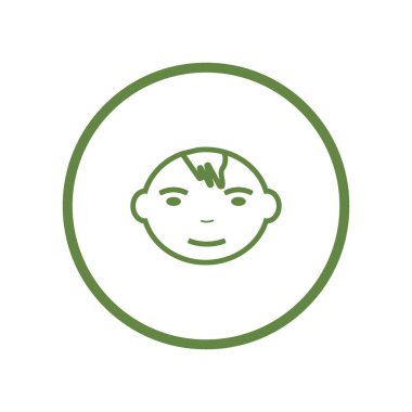 Çocuk web simgesi, vektör çizim 