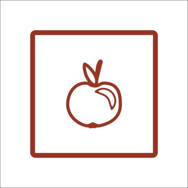 Renkli lezzetli elma vektör çizim