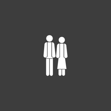 adam ve kadın ayakta birlikte vektör simgesi