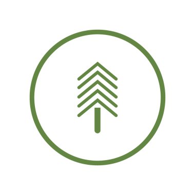 Köknar ağacı düz kutsal kişilerin resmi, vektör çizim