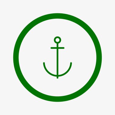 Çapa düzlüğü simgesi, vektör illüstrasyonu