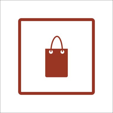 minimalist vektör simgesi alışveriş çantası
