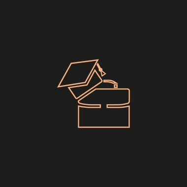 Bekarlığa veda kap Logo şablonu ile modern bavul