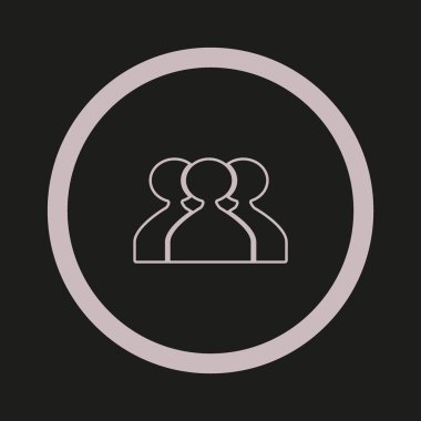 ekip çalışması düz simgesi, vektör çizim  