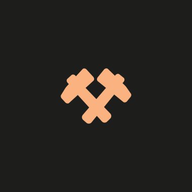 Balyozlar, vektör çizim minimalist simgesi