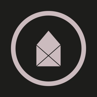 mektup zarfının minimalist vektör simgesi