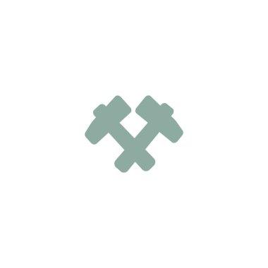 Balyozlar, vektör çizim minimalist simgesi