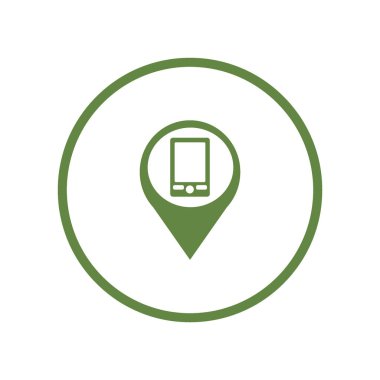 akıllı telefon düz simgesi, vektör illüstrasyonu 