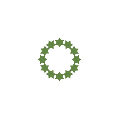 bir daire simgesi, vektör çizim yıldızlarda 