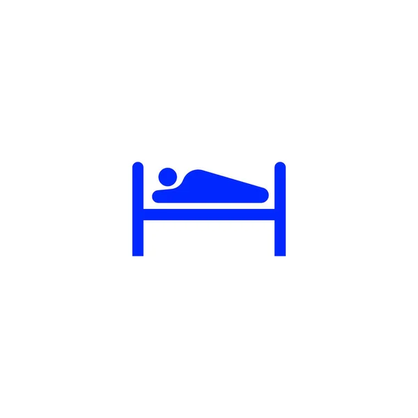 Krankenhausbett Flaches Symbol Vektor Illustration — Stockvektor