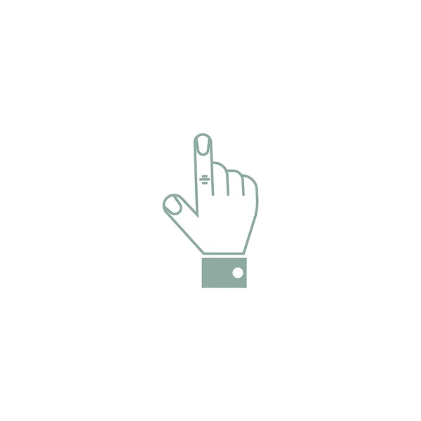 Icono Vectorial Minimalista Mano Apuntando Con Dedo — Vector de stock