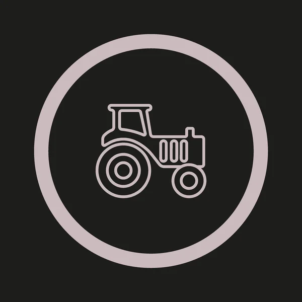 Tracteur Icône Plate Illustration Vectorielle — Image vectorielle