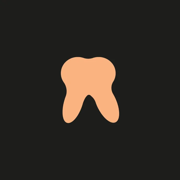Плоский Значок Людського Зуба Вектор Ілюстрація — стоковий вектор