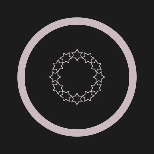 Stjärnor Cirkel Ikon Vektorillustration — Stock vektor