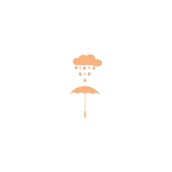 Vector Illustration Icon Umbrella Precipitation — Stock Vector