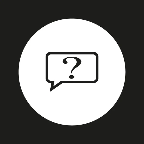 Signo Interrogación Simple Icono Vector Ilustración — Archivo Imágenes Vectoriales