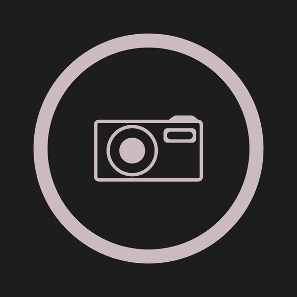 Minimalistic Vector Icon Photo Camera — Stock Vector