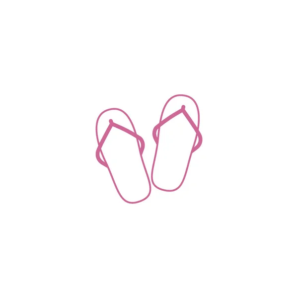 Minimalistic Icon Flip Flops Vector Illustration — Stock Vector