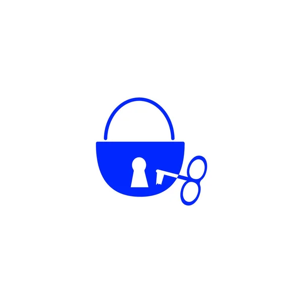 Modèle Logo Verrouillage Signes Clés — Image vectorielle