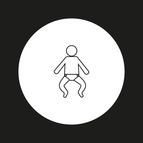 Baby Ploché Ikony Vektorová Ilustrace Narození Koncept — Stockový vektor