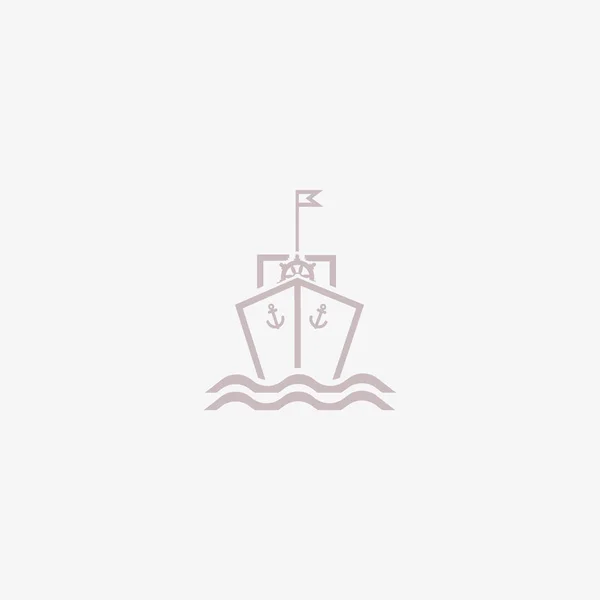 Bateau Icône Plate Illustration Vectorielle — Image vectorielle