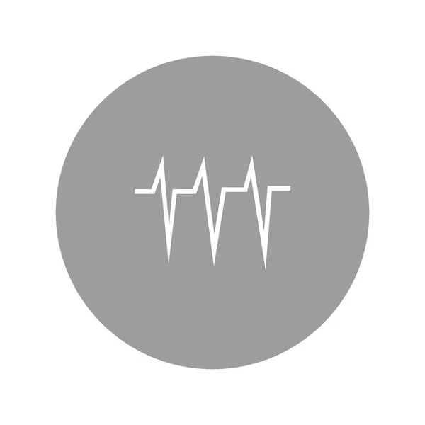 Hart Cardiogram Platte Pictogram Vector Illustratie — Stockvector