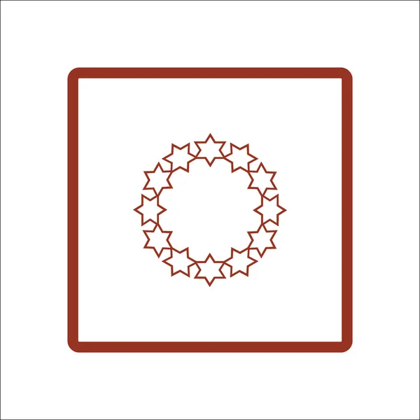 Hvězdy Kruhu Ikonu Vektorové Ilustrace — Stockový vektor