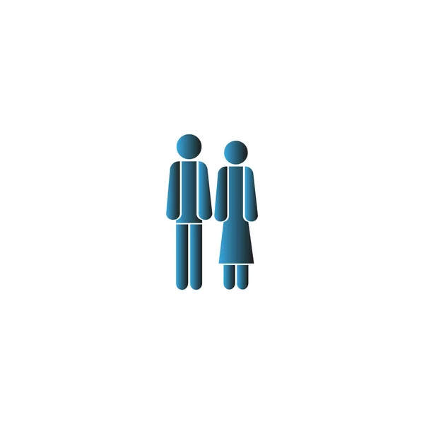 Man Vrouw Samen Permanent Vector Pictogram — Stockvector