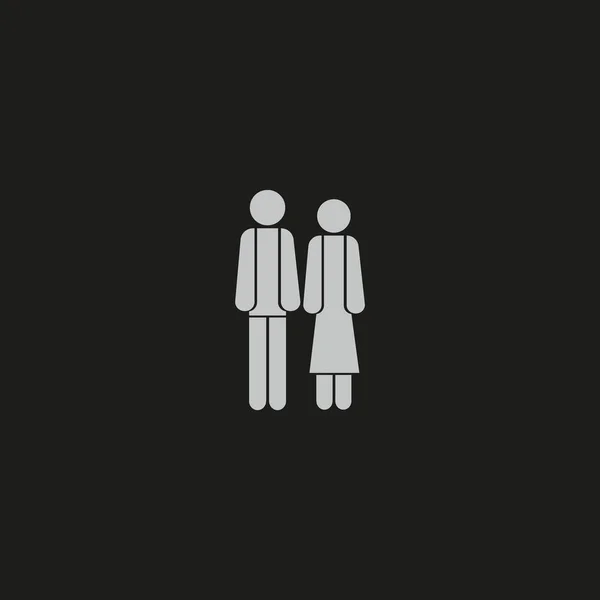 Άνδρας Και Γυναίκα Στέκεται Μαζί Διάνυσμα Εικονίδιο — Διανυσματικό Αρχείο