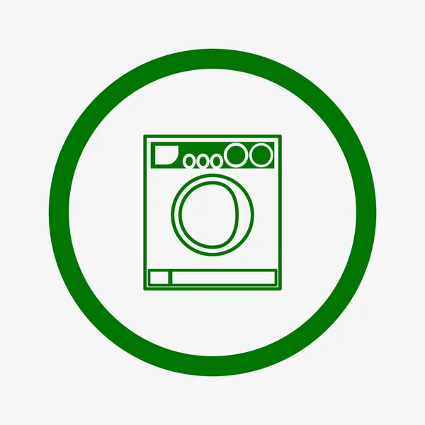 Washing Machine Flat Icon Vector Illustration — Stock Vector