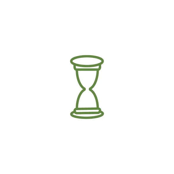 Icono Web Reloj Arena Ilustración Vectorial Minimalista — Archivo Imágenes Vectoriales