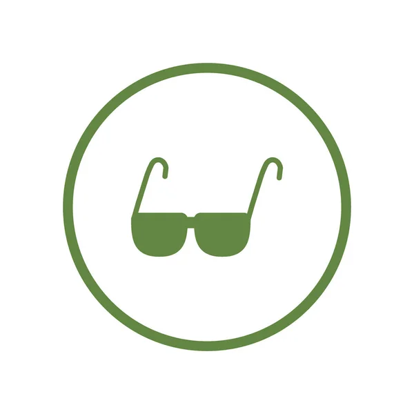 Óculos Sol Ícone Plano Vetor Ilustração —  Vetores de Stock
