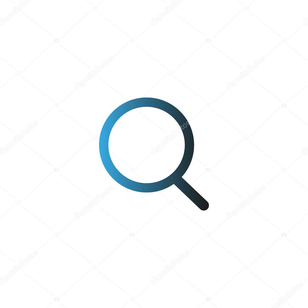 magnifying glass flat icon, vector, illustration 