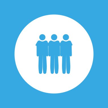 İşadamları düz simgesi, vektör çizim