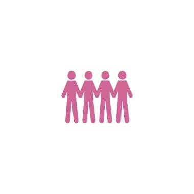 İşadamları düz simgesi, vektör çizim