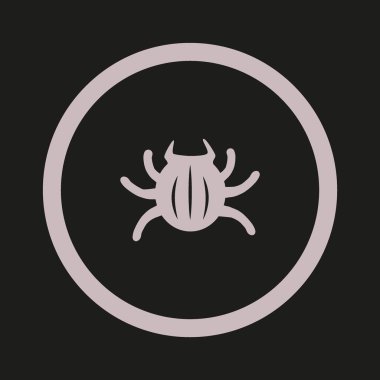 Böcek düz simgesini, vektör, illüstrasyon