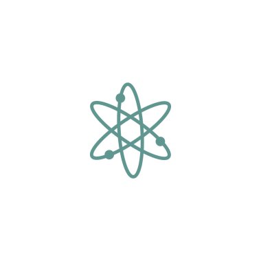 Moleküler bileşik düz simgesi, vektör, illüstrasyon