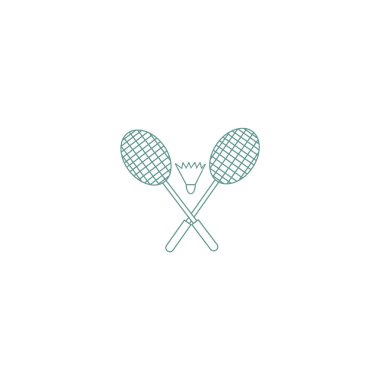 Raketleri ve raketle badminton vektör çizim için