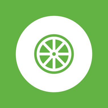 minimalist vektör simge dilimlenmiş limon