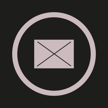 mektup zarfının minimalist vektör simgesi