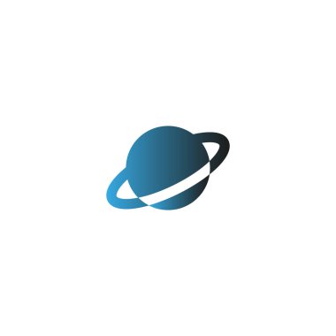 Satürn gezegeni düz simgesi, vektör, illüstrasyon, Astroloji kavramı  
