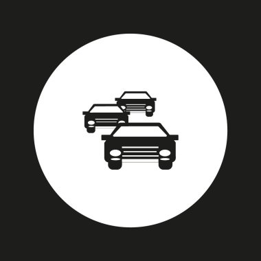 minimalist vektör simge üç araba sürme
