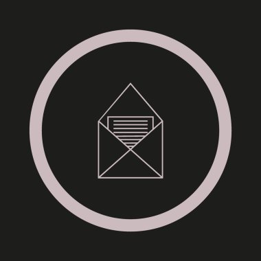mektup zarfının minimalist vektör simgesi