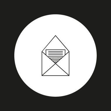 mektup zarfının minimalist vektör simgesi