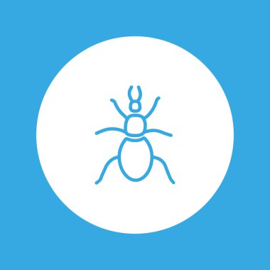 geyik böceği düz simgesi, vektör, illüstrasyon